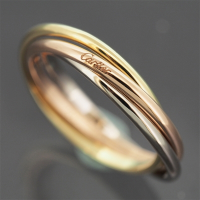 Cartier 3 Bands Trinity Ring 3 Gold XS