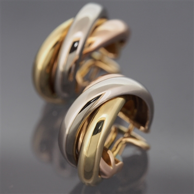 Cartier Trinity Post Earrings 3 Gold