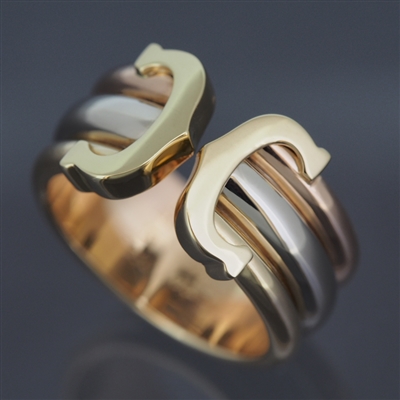 Cartier 2C Ring LM Tri Color Gold