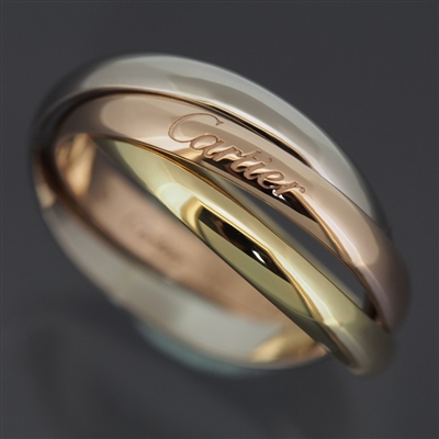 Cartier 3 Bands Trinity Ring 3 Gold SM
