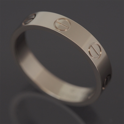 Cartier Mini Love Wedding Band Ring White Gold