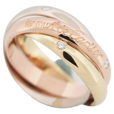 Cartier 150th Anniversary Trinity Ring 3 Gold