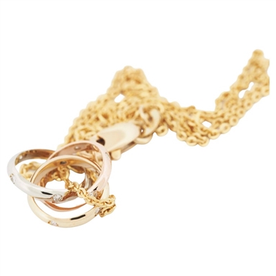 Cartier Trinity Pendant Necklace With 15 Diamonds