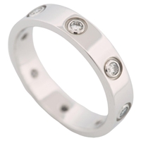 Cartier Mini Love 8 Diamonds Ring White Gold