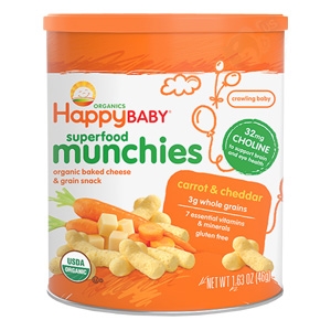Superfood Munchies Cheddar Cheese with Carrots 6 pack - 1.63 oz. (Happy Baby)