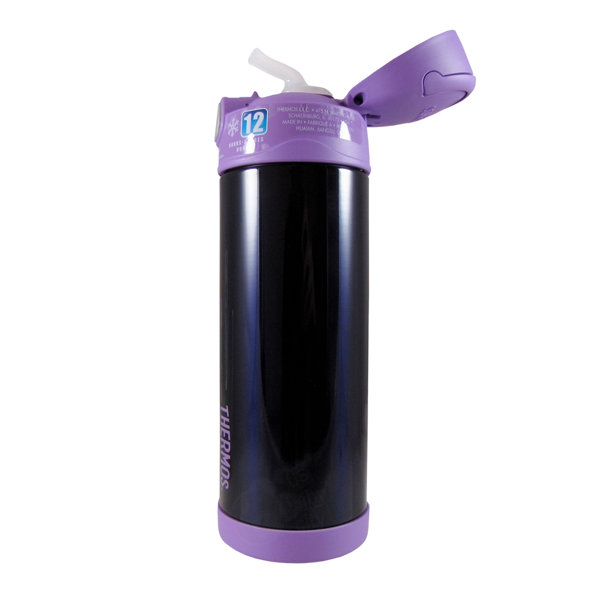 Thermos 16 oz Funtainer Insulated Stainless Steel Straw Bottle, Purple