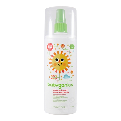 Mineral-Based Sunscreen Spray 50+SPF - 6 oz. (Babyganics)