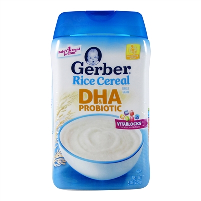 Rice Cereal DHA & Probiotic 6 pack - 8 oz. (Gerber)