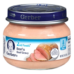 2nd Foods Beef & Beef Gravy 12 pack - 2.5 oz. (Gerber)