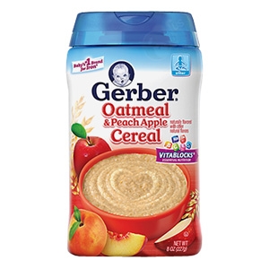 Oatmeal & Peach Apple Cereal 6 pack - 8 oz. (Gerber)