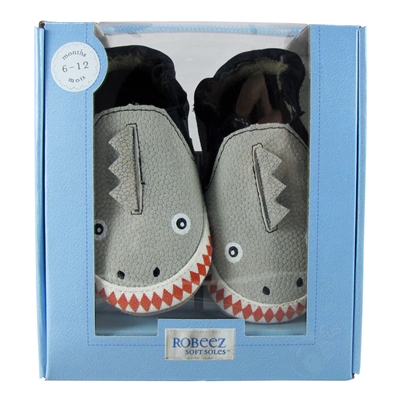 Dino Dan Soft Soles 6-12 months - Grey (Robeez)