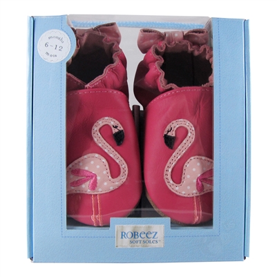 Pinky the Flamingo Soft Soles 6-12 months - Hot Pink (Robeez)