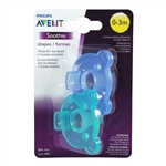 Soothie Pacifier 0-3m 2 pack  - Green/Blue (Philips Avent)