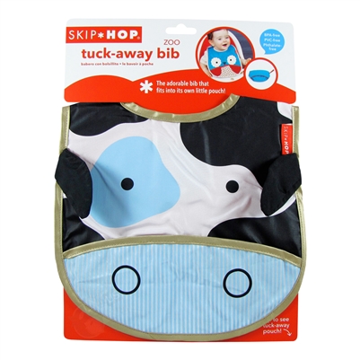 Zoo Tuck-Away Baby Bib Cow (Skip Hop)