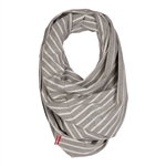 Grab & Go Hide & Chic Nursing Scarf Grey Stripe (Skip Hop)