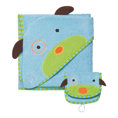 Zoo Hooded Towel & Mitt Set Dog (Skip Hop)