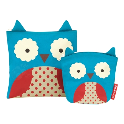 Zoo Reusable Sandwich & Snack Bag Set Owl (Skip Hop)