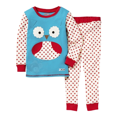 Zoojamas Little Kid Pajamas Owl 2T (Skip Hop)