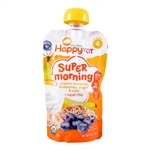 Super Morning Organic Bananas, Blueberries, Yogurt & Oats + Super Chia 16 Pack - 4 oz (Happy Baby)