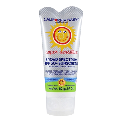 Super Sensitive (No Fragrance) Broad Spectrum SPF 30+ Sunscreen - 2.9 oz. (California Baby)