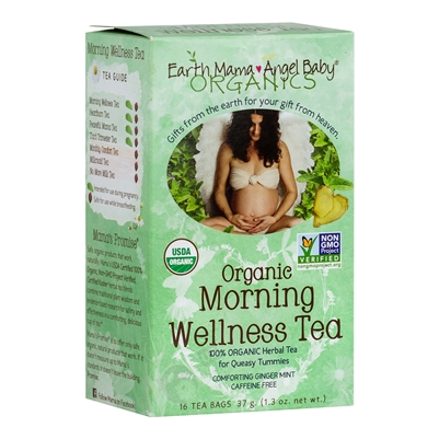 Organic Morning Wellness Tea - 16 Tea Bags (Earth Mama Angel Baby)