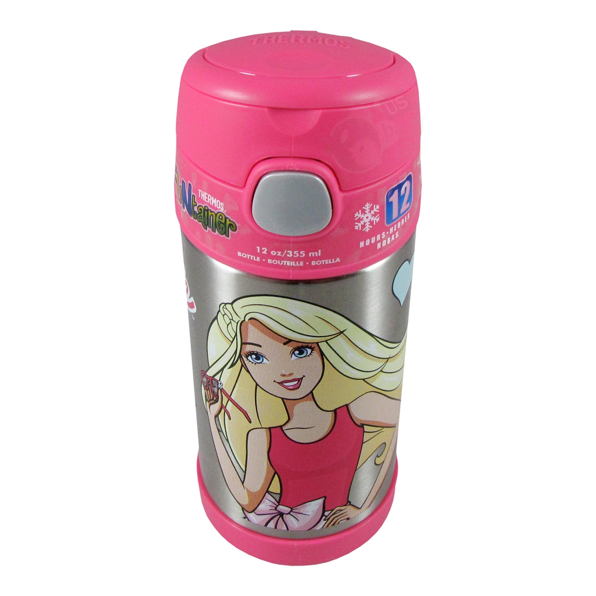 THERMOS - 12Oz Stainless Steel Insulated Straw Bottle, Barbie