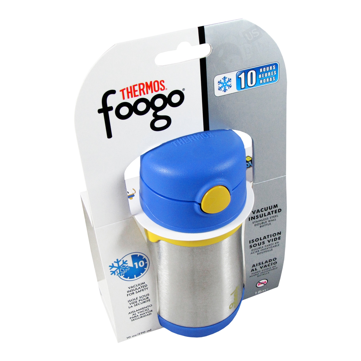 Thermos Foogo Vacuum Insulated Stainless Steel 10 Oz Food Jar 2PK -  Orange/Blue