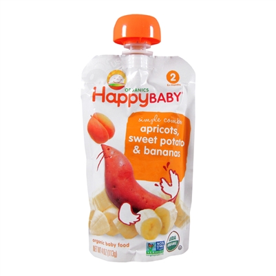 Simple Combos Apricots, Sweet Potato & Bananas 16 Pack - 16x3.5 oz (Happy Baby)