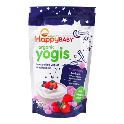 Organic Yogis Mixed Berry 8 Pack - 1 oz. (Happy Baby)