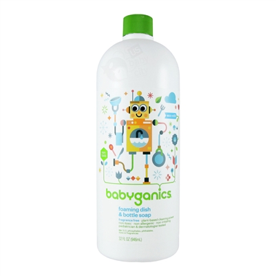 Foaming Dish & Bottle Soap Refill Fragrance Free - 32 oz. (Babyganics)