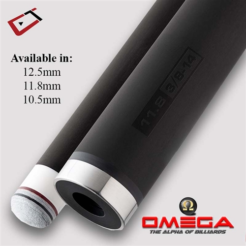 Cuetec Cynergy Carbon Shaft - Silver Collar - 3/8x14