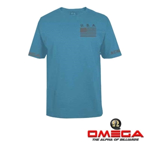 Omega USA t-shirt aqua