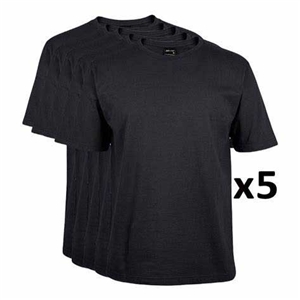 Omega blank t-shirt black 5 pack