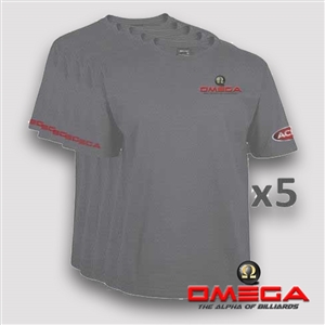 Omega/Acme t-shirt gray 5 pack