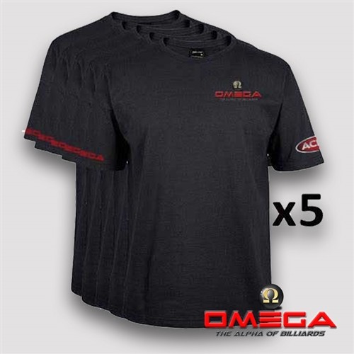 Omega/Acme t-shirt black 5 pack