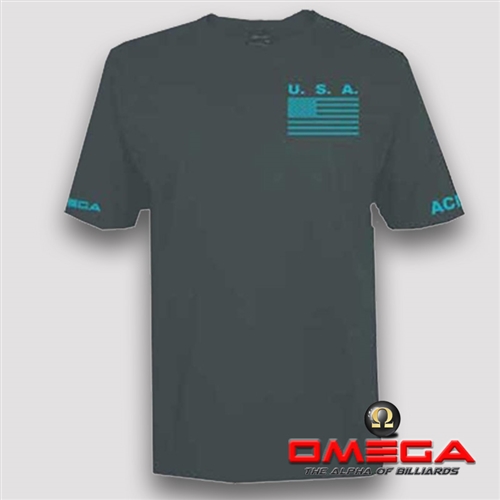 Omega USA t-shirt battleship gray