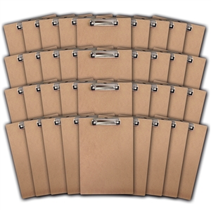 Acrimet Clipboard Letter Size A4 (13â€ x 9 1/16â€) Low Profile Clip (Hardboard) (36 Pack)