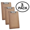 Acrimet Clipboard Letter Size A4 (13â€ x 9 1/16â€) Low Profile Clip (Hardboard) (3 Pack)