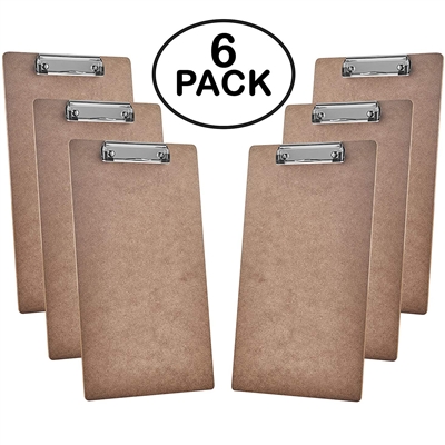 Acrimet Clipboard Legal Size (15 3/8â€ x 9 1/16â€) Low Profile Clip (Hardboard) (6 Pack)