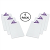 Clipboard White Letter Size A4 (13" x 9 1/16") Premium Metal Clip (Hardboard) (Purple Clip) (6 Pack), Acrimet