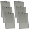 Clipboard Letter Size A4 (13 3/8â€ x 9 7/16â€) Premium Metal Clip with Side Rulers (Plastic) (Smoke Color) (6 Pack), Acrimet