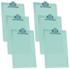 Clipboard Letter Size A4 (13 3/8â€ x 9 7/16â€) Premium Metal Clip with Side Rulers (Plastic) (Green Color) (6 Pack), Acrimet