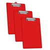 Acrimet Clipboard Letter Size Low Profile Clip (Solid Red Color) (3 - Pack) Code 134.1-VMO