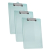 Acrimet Clipboard Letter Size Low Profile Clip (Plastic) (Clear Green Color) (3 Pack)