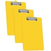 Acrimet Clipboard Low Profile Clip Letter Size (Yellow Color) (3 Pack)