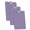 Acrimet Clipboard Low Profile Clip Letter Size (Solid Purple Color) (3 Pack)