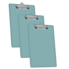 Acrimet Clipboard Low Profile Clip Letter Size (Solid Green Color) (3 Pack)