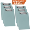 Acrimet Clipboard Memo Size 9 1/4" X 6 5/16" Low Profile Clip (Solid Green Color) (Pack - 6) Code 137C.VO