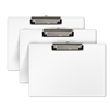 Acrimet Clipboard Landscape Letter Size A4 (9 1/16â€ x 13 3/8â€) Low Profile Clip (Plastic) (White Color) (3 Pack)