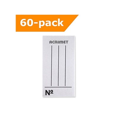 Acrimet Paper Insert for Acrimet Key Tags (White) (60 Pack)